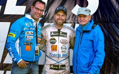 Martin Smolinski mit Leon Madsen und Mark Riss im „Trans MF Pro Race Team“