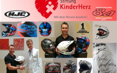 Versteigerung für die Stiftung Kinderherz / HJC Helmets und #84