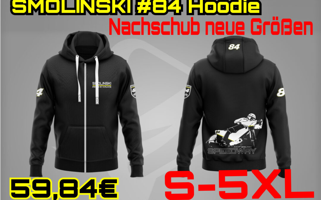 Nachschub bei den Smolinski #84 Hoodies, jetzt auch bis 5XL