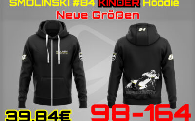 Neue Kindergrößen bei den Hoodies vorhanden / Shop Online